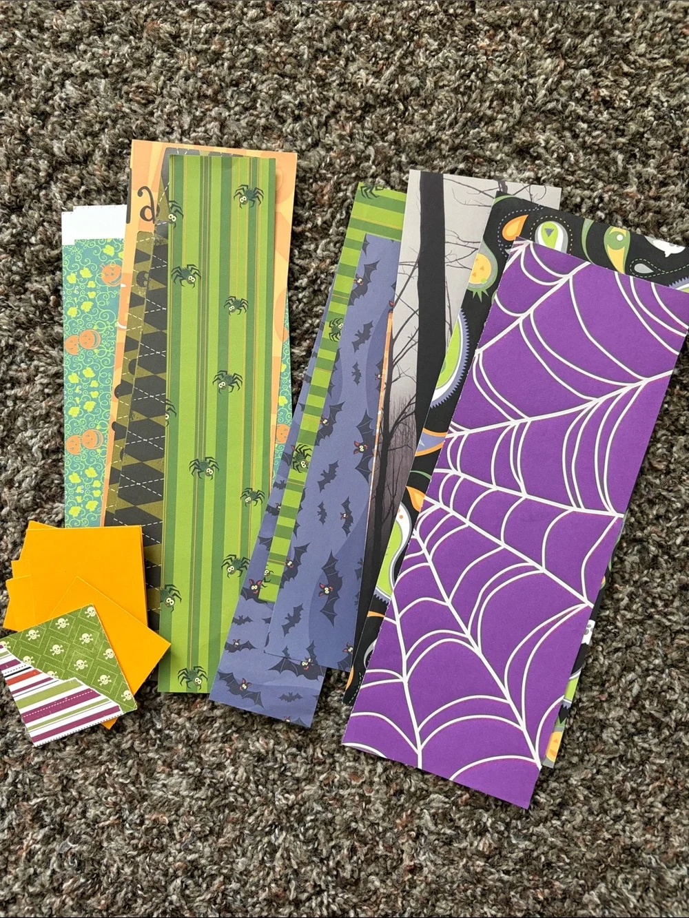 Halloween Scrapbook Mixed Lot Crafts, Stamps  Paper Stickers Bags Washi Tape
